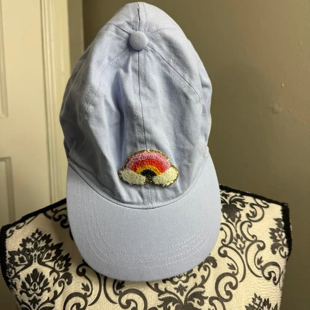 David & Young Light Blue Rainbow Patch Mesh Trucker Hat Adjustable